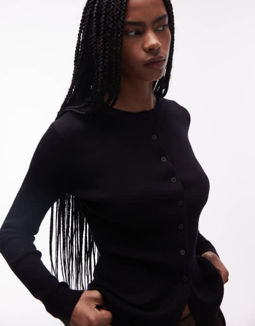 & Other Stories knitted cardigan in black, 2 of 4