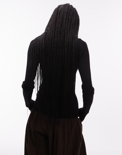 & Other Stories knitted cardigan in black, 4 of 4