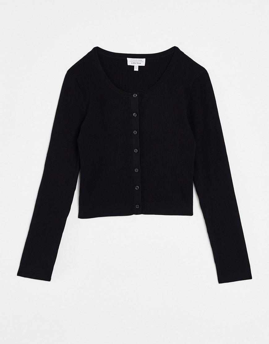 & Other Stories knitted cardigan in black