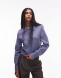 [Other Stories] & Other Stories knitted cardigan with collar and button front in blue melange S Blue melange