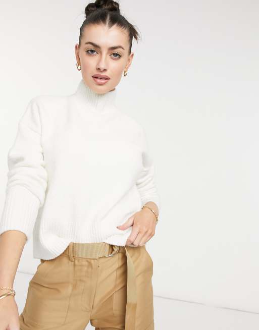 & Other Stories knitted cropped jumper in off white | ASOS