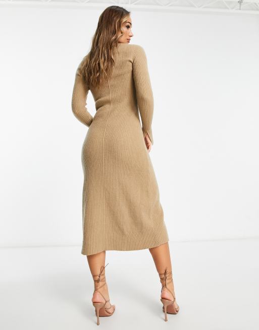 & Other Stories knitted maxi dress in beige | ASOS