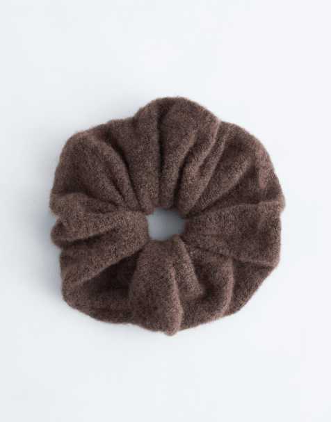 & Other Stories knitted scrunchie in brown - view 1