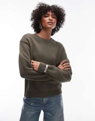 Other Stories Knit Wool Sweater In Green
