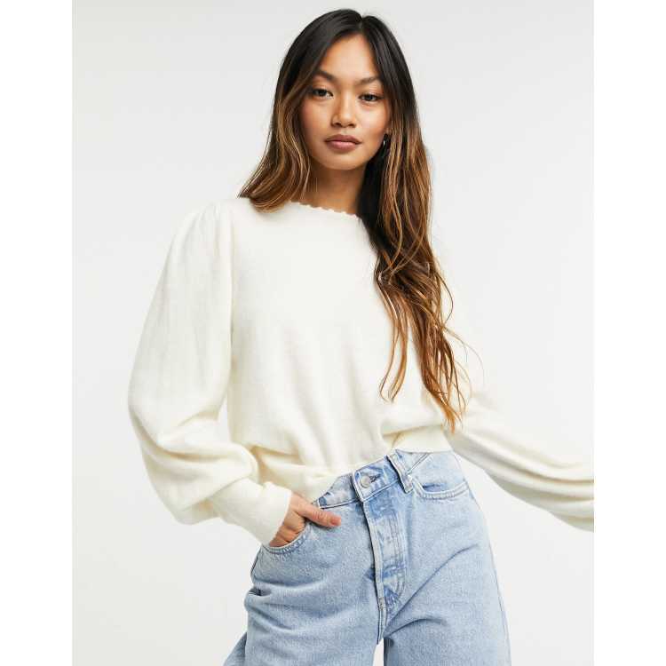 White puff sleeve on sale jumper