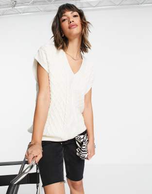 Other Stories Knitted Vest In White