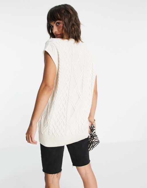 Other Stories Knitted Vest In Off White | rededuct.com