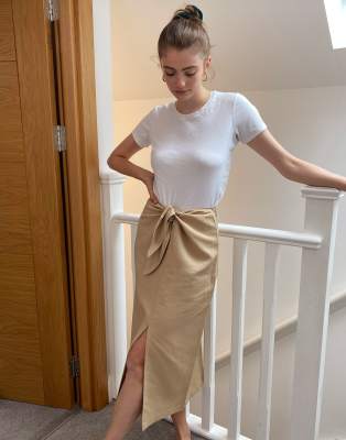 knot midi skirt