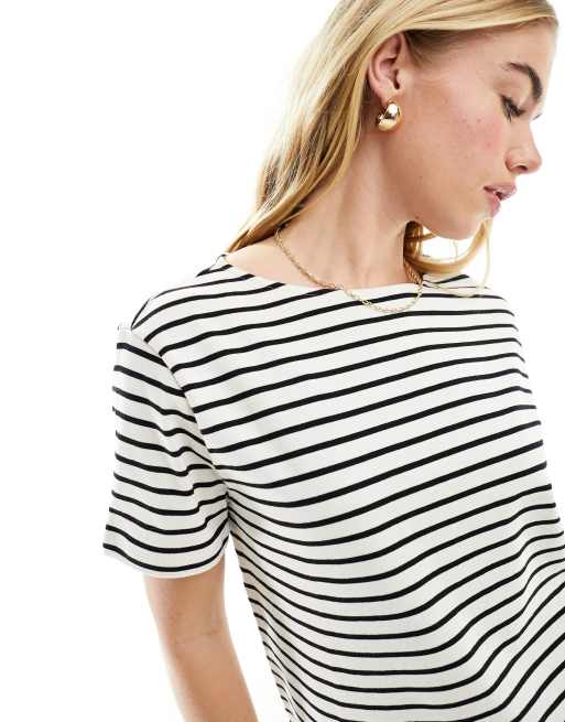 & Other Stories - Kortærmet T-shirt med sort/hvide striber, 2 af 4