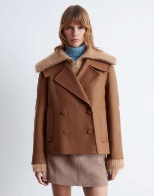 & Other Stories - Kurze Cabanjacke in Braun mit Riemen an den Bündchen-Brown