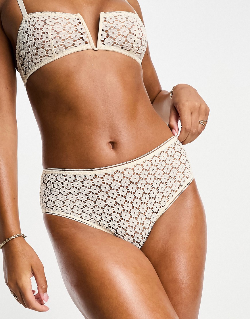 Other Stories &  Lace High Waisted Briefs In Off-white