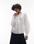 [Other Stories] & Other Stories lace ladder insert blouse in white S Bright white