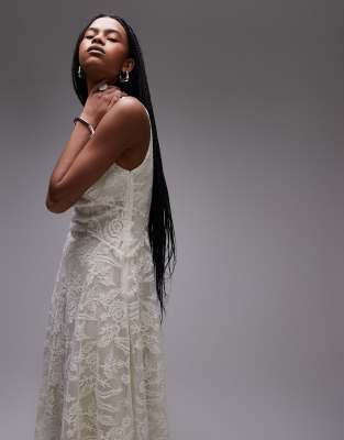 chinese dress ladies Christen Asymmetrical One-Shoulder White Lace Dress main image 0