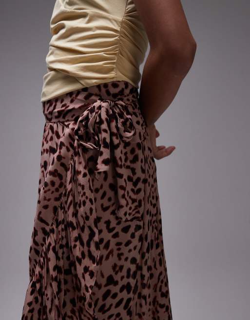 & Other Stories - Lagdelt maxinederdel med asymmetrisk kant og leopardprint i chiffon, 5 af 5