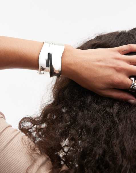 & Other Stories large cuff in silver - view 1