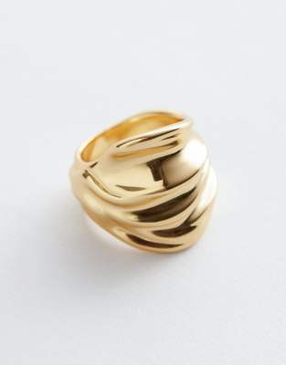 & Other Stories & Other Stories large curved ring in gold