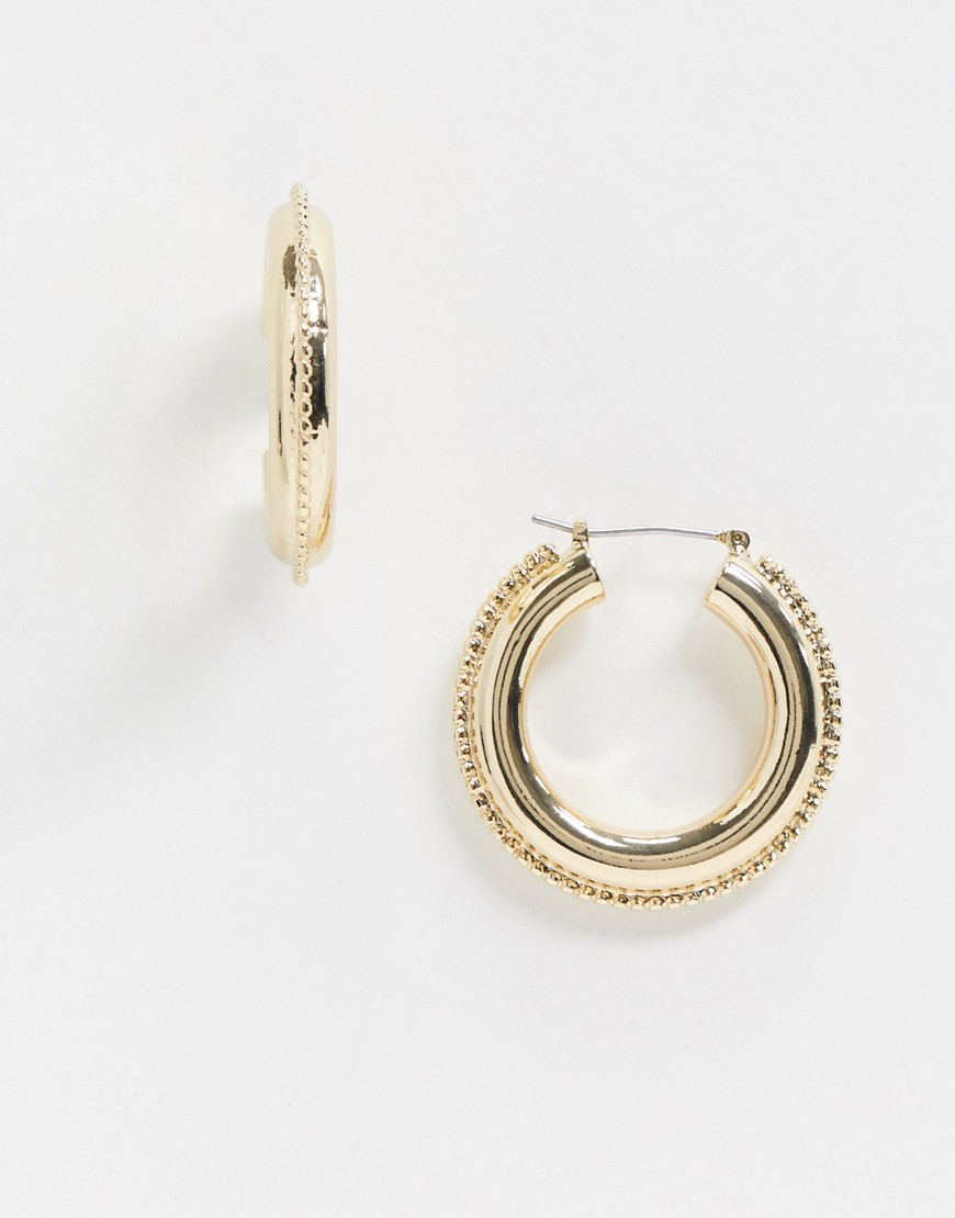 & Other Stories large flat hoop earrings in gold