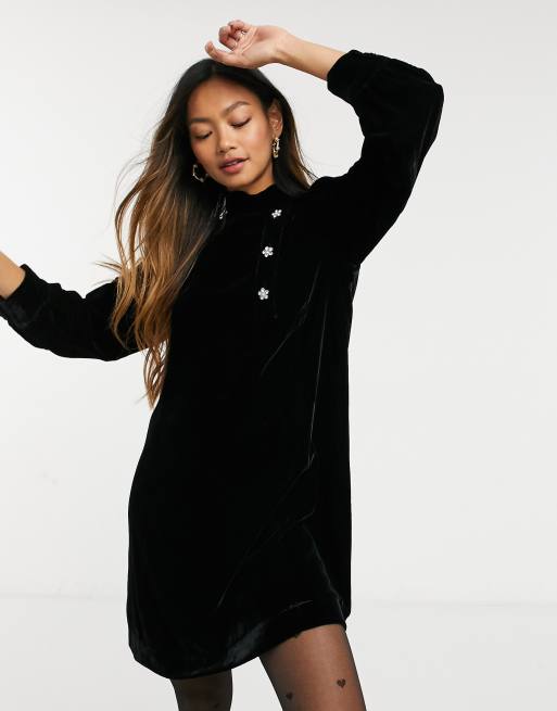 And other stories shop black velvet dress