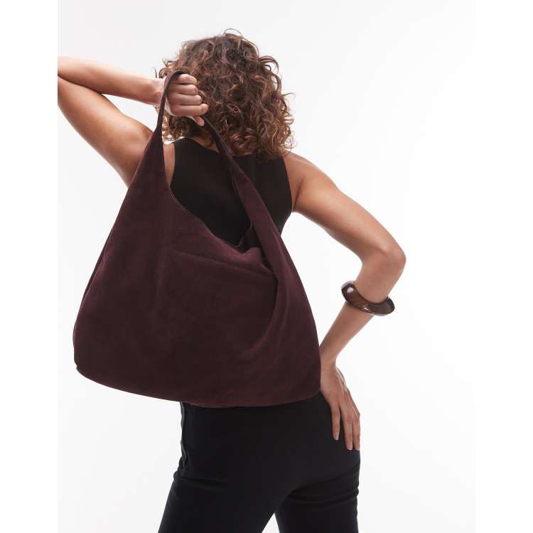 & Other Stories large suede leather tote bag in burgundy | ASOS