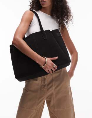 & Other Stories Large Suede Shoulder Tote Bag