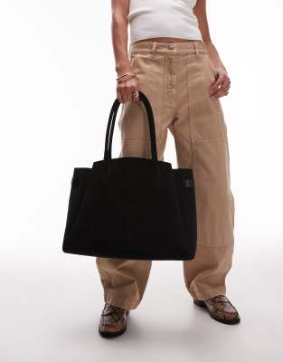 & Other Stories Large Suede Shoulder Tote Bag