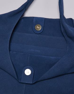 & Other Stories large suede tote in blue