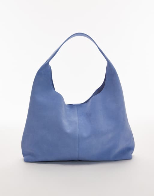 & Other Stories large suede tote in light blue