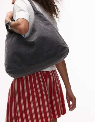 & Other Stories & Other Stories large washed denim tote in grey