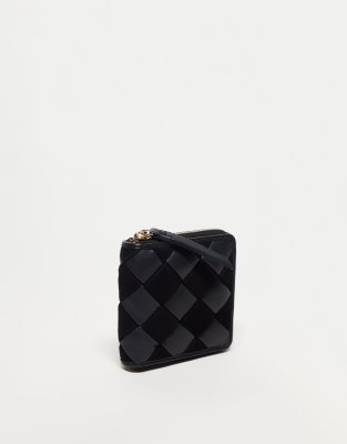 & Other Stories leather and suide braided purse in black