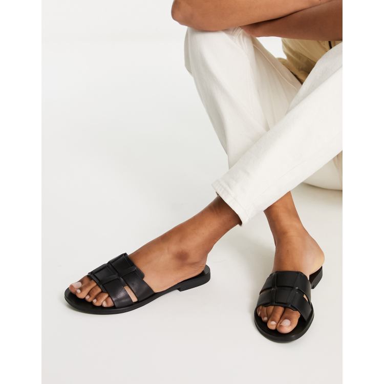 & Other Stories leather braided flat in black ASOS