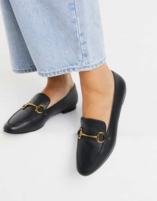 Papua Ny Guinea fup position & Other Stories leather buckle front loafers in black | ASOS