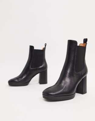 chunky ankle boots black