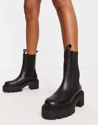 black heeled boots womens