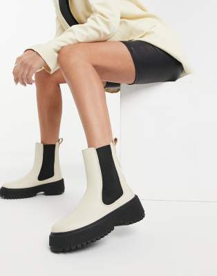 beige chunky boots