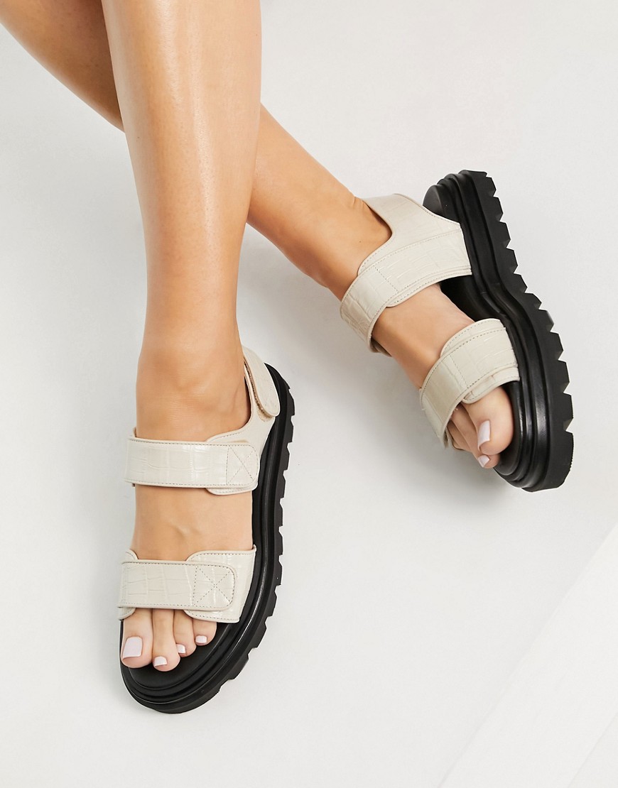 Other Stories &  Leather Chunky Sole Sandals In Beige-neutral
