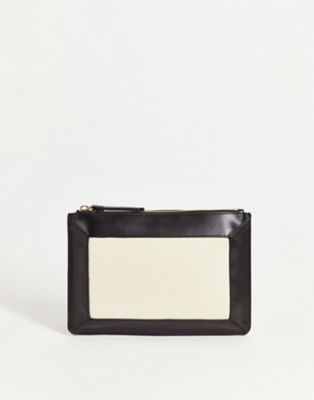 & Other Stories leather colour block purse in multi