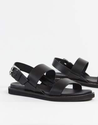 black sandals buckle