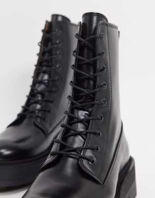 matte black lace up boots