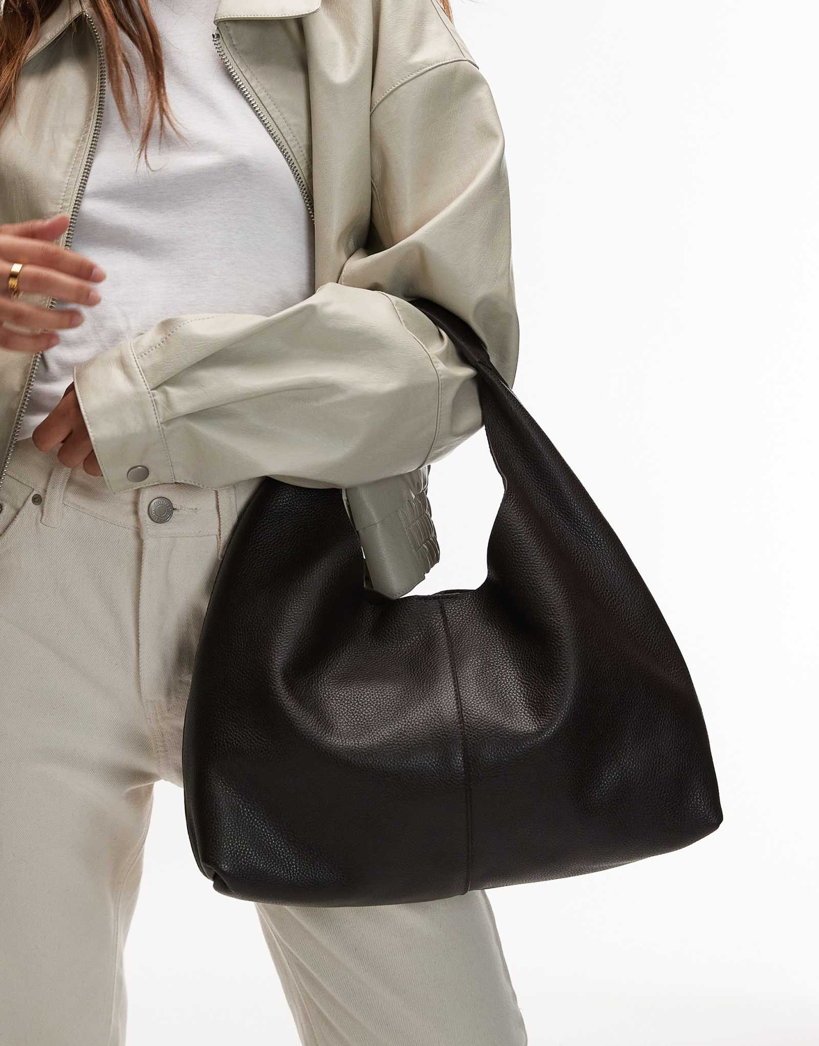 Кожаная мини-сумка-тоут 