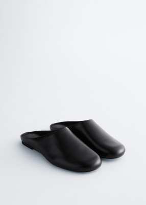 & Other Stories Leather Mule In Black