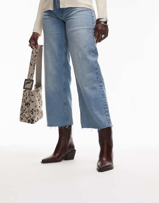& Other Stories leather pointed heeled boots in brown, 2 of 4