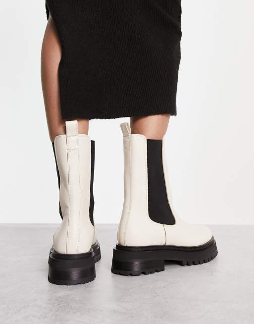 White pull on boots sale