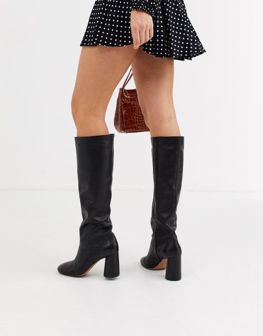 Round toe tall boots sale