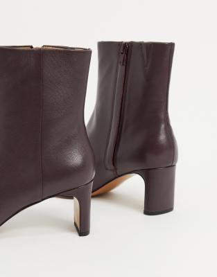 & other stories square toe leather boots