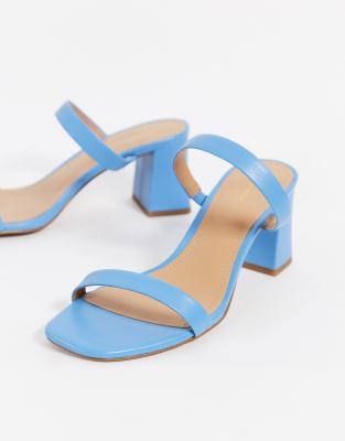 electric blue heeled sandals