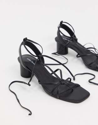 black square toe sandals