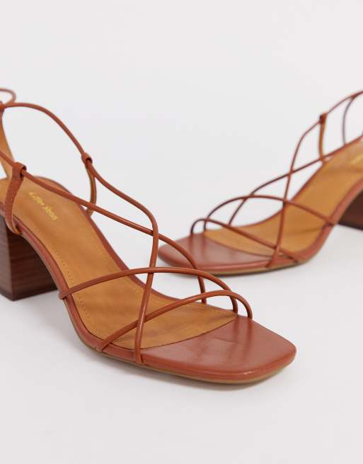 Other stories strappy outlet leather heeled sandals