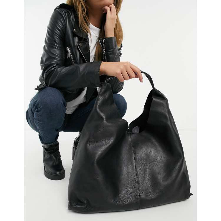  Other Stories leather tote bag in black