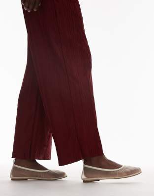 & Other Stories Leather Trimmed Mesh Ballet Flats