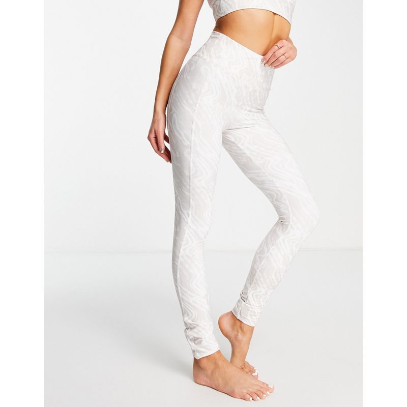Donna Pantaloni e leggings & Other Stories - Leggings da yoga in poliammide riciclato color bianco sporco in coordinato